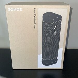 ❤️NEW!❤️RARE! LAST ONE! SEALED. Sonos Roam-Portable Bluetooth Speaker & Charger.